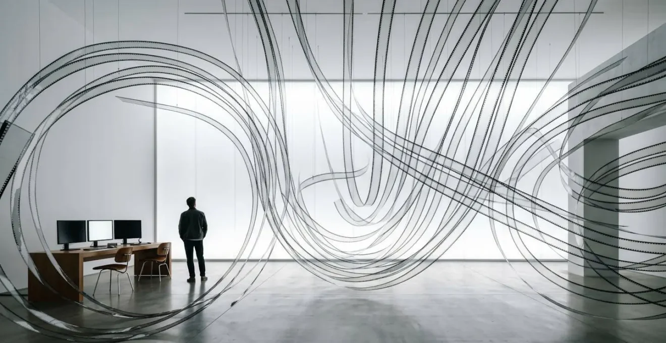 Représentation visuelle d'une chronologie narrative non-linéaire au cinéma