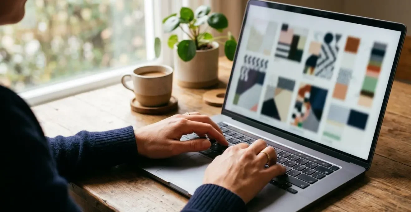 Écran d'ordinateur montrant une interface de déclaration en ligne, mains sur clavier