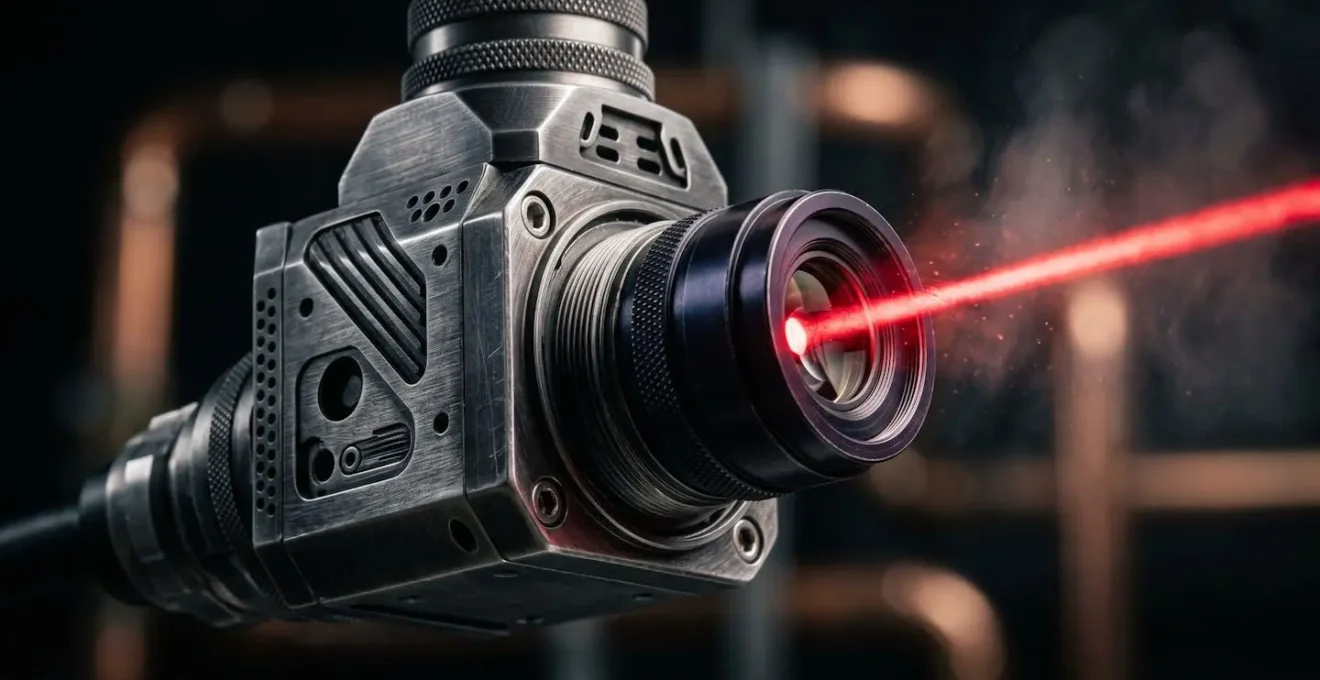 Détecteur laser de méthane en action dans un environnement industriel