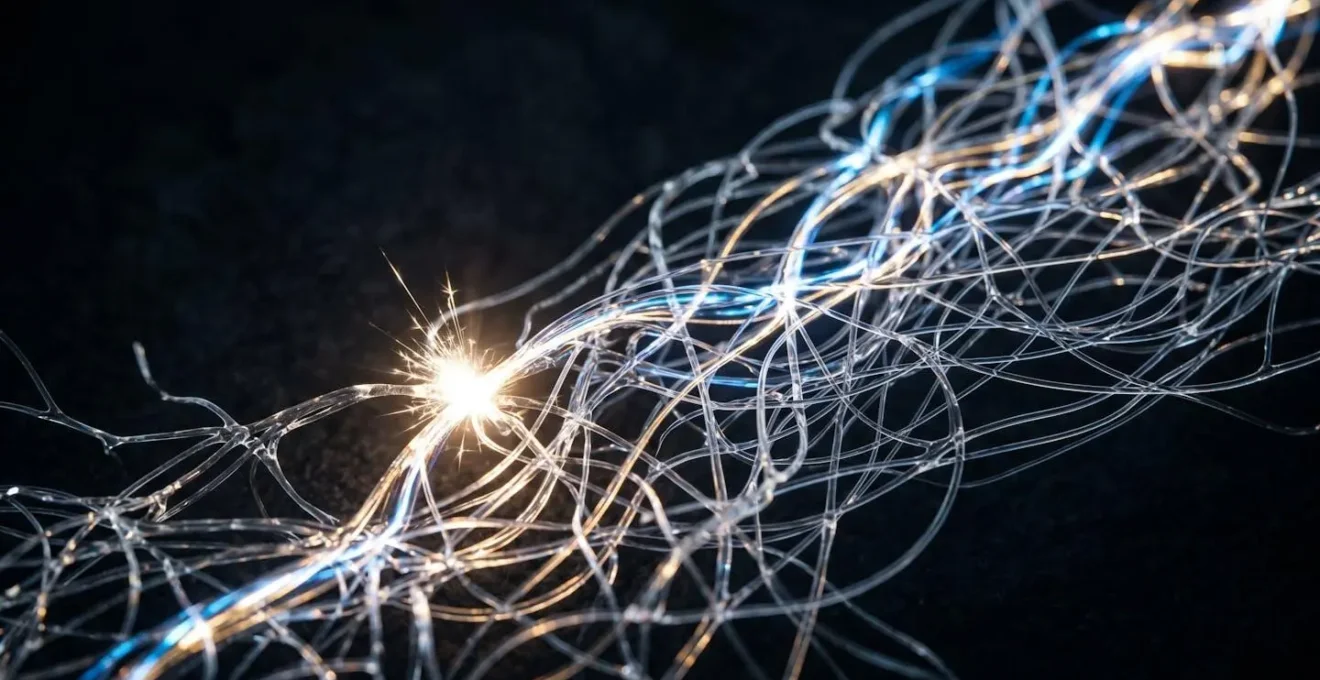 Représentation abstraite de l'effet d'embrasement neuronal lors d'une rechute tabagique